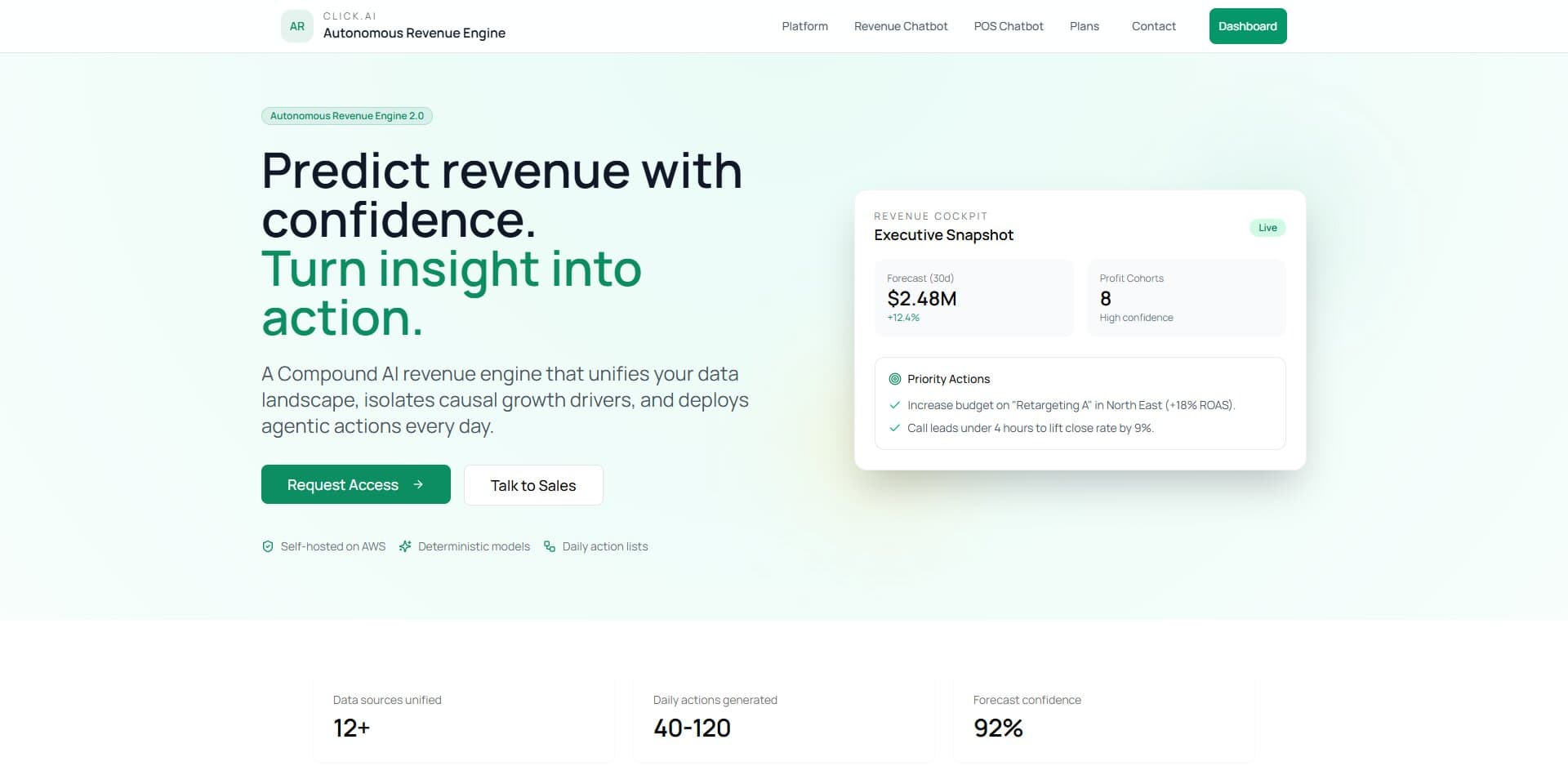 ClickAI product interface