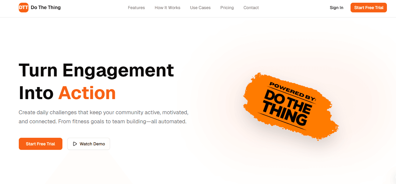 Do The Thing product interface