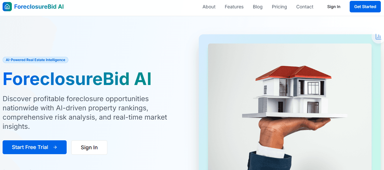 Foreclosurebid AI product interface